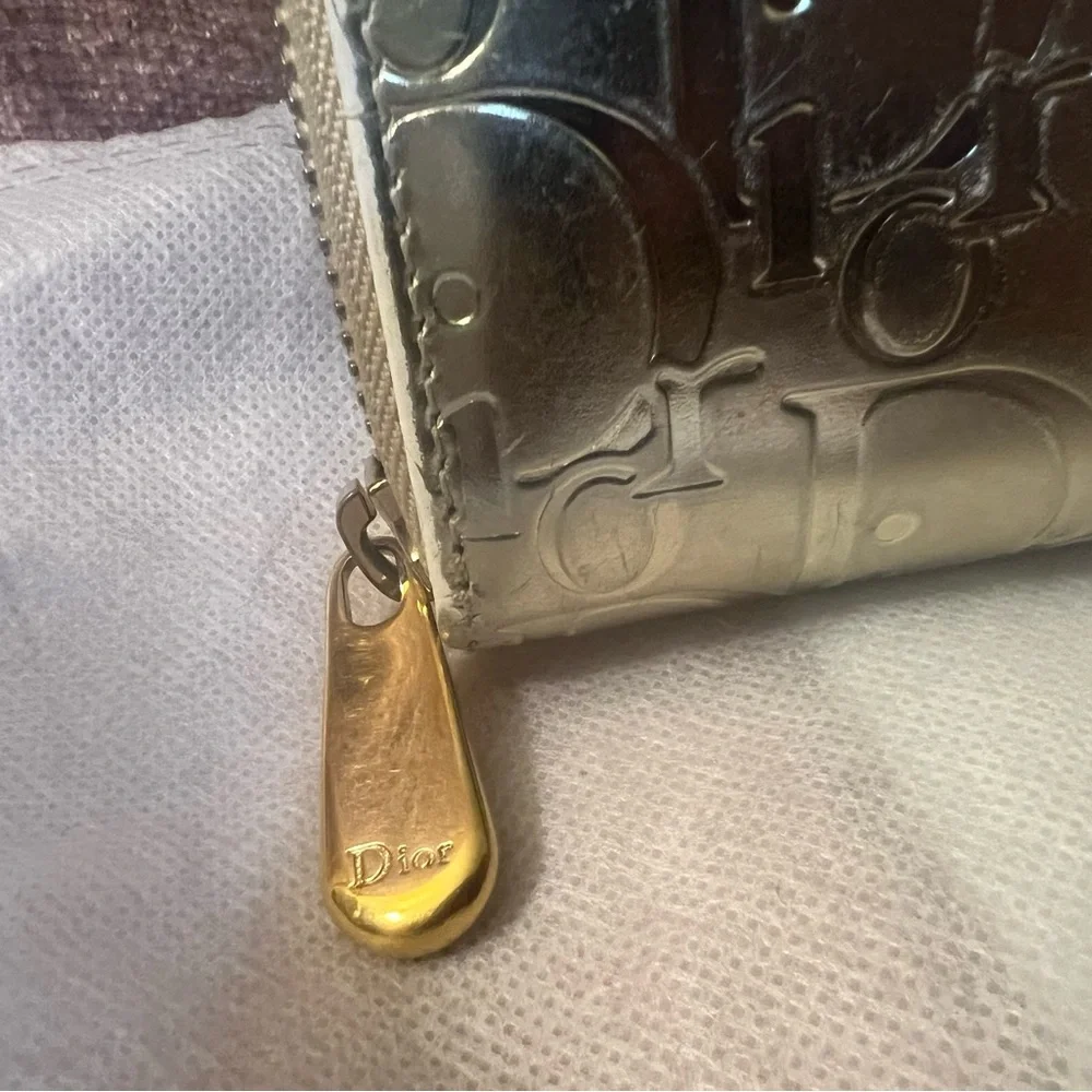 Dior Metallic Gold Women's Wallet